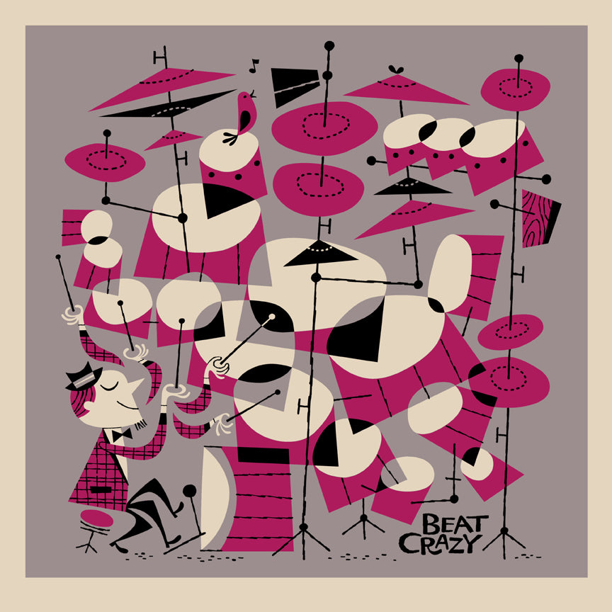 Beat Crazy Original Sketch and Serigraph – DerekArt