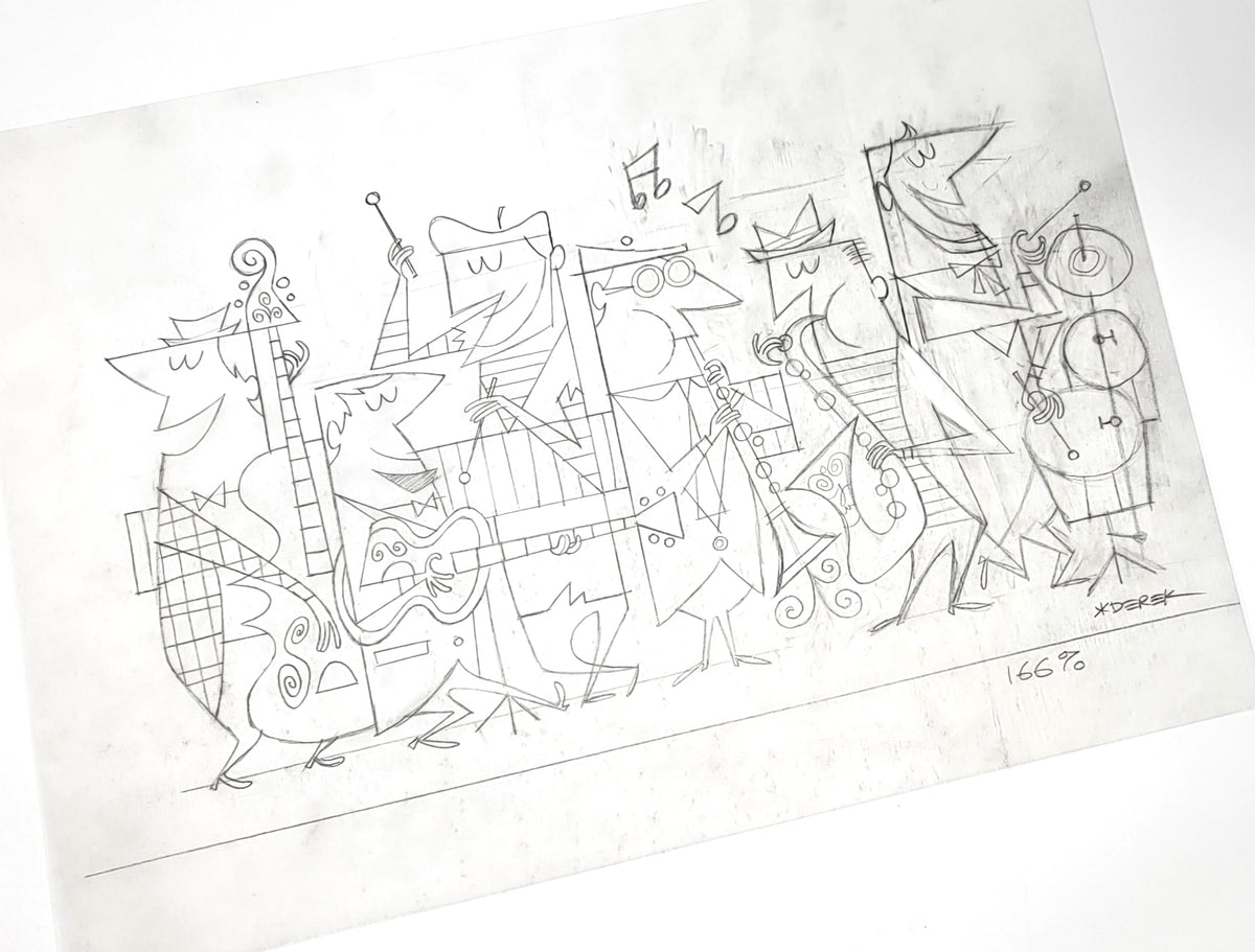 Mad Cat Combo Original Sketch and Serigraph – DerekArt