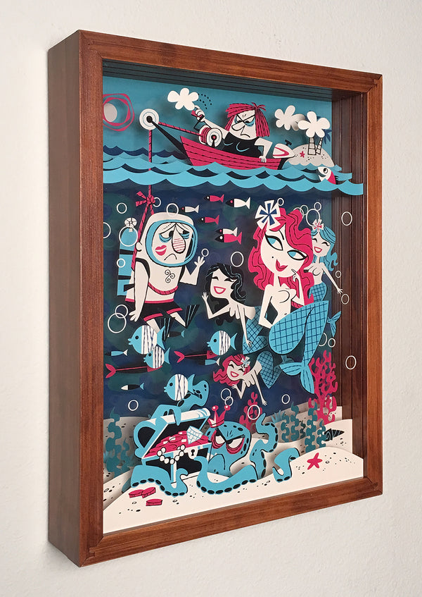 Mermaid Cove Acrylograph