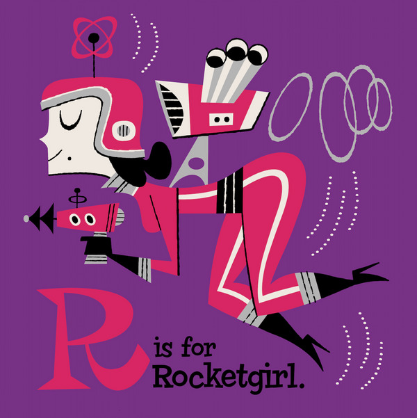 R is for Rocketgirl Art Print