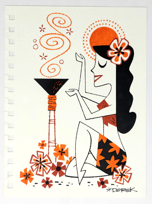 Tiki Maiden Original Sketch