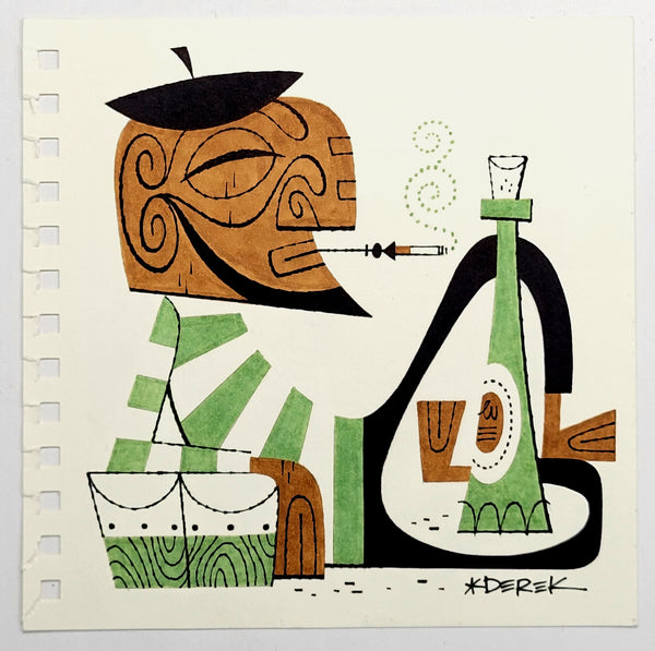 Tiki Beatnik Original Sketch
