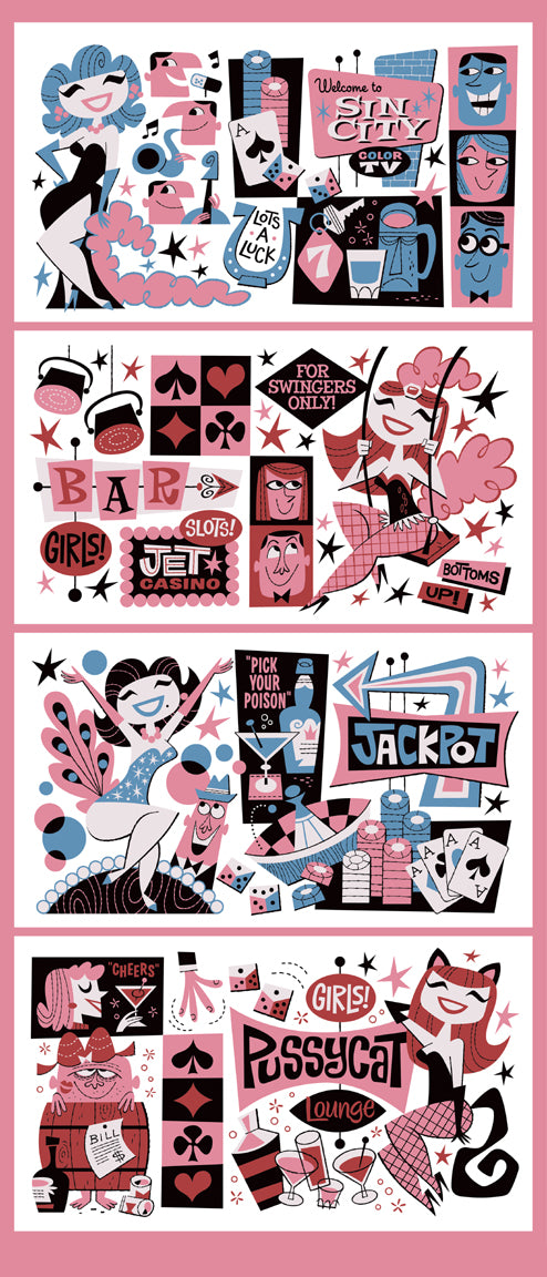 Sin City Glassware Set with Free Print