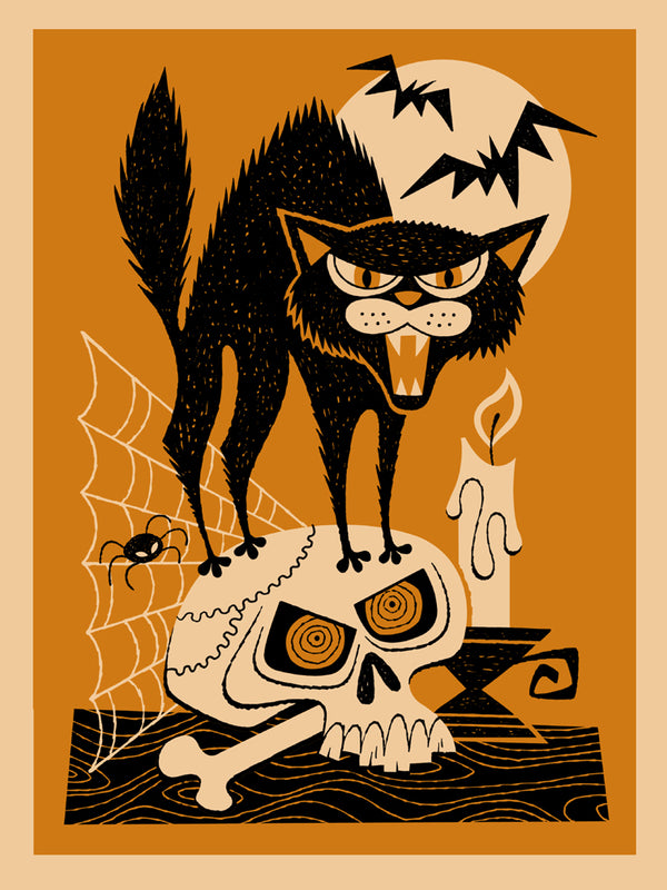 Spooky Cat Art Print
