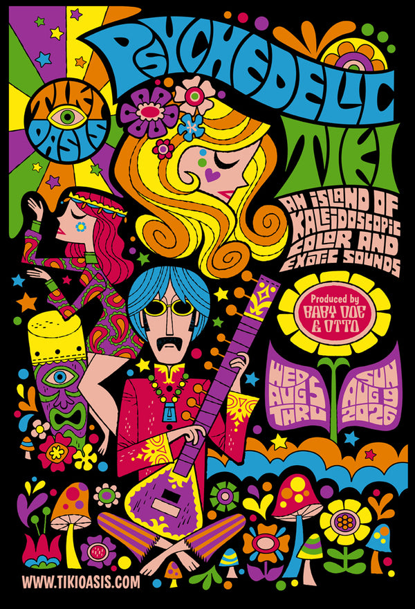 Tiki Oasis 26 Blacklight Art Print