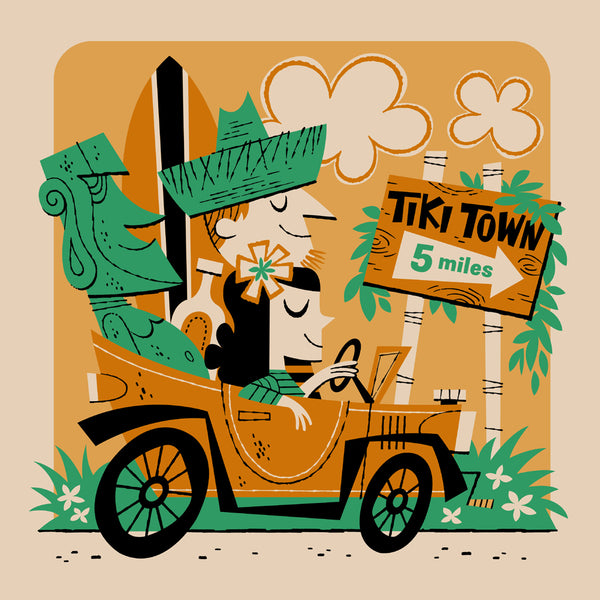 Tiki Town Art Print