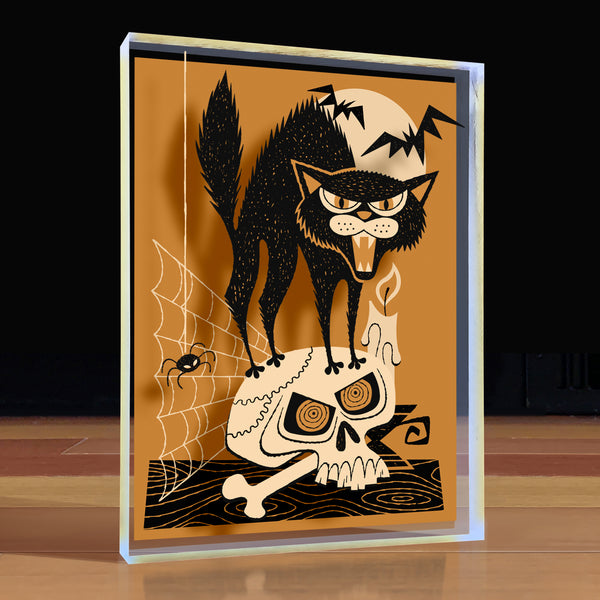 Spooky Cat Acrylograph