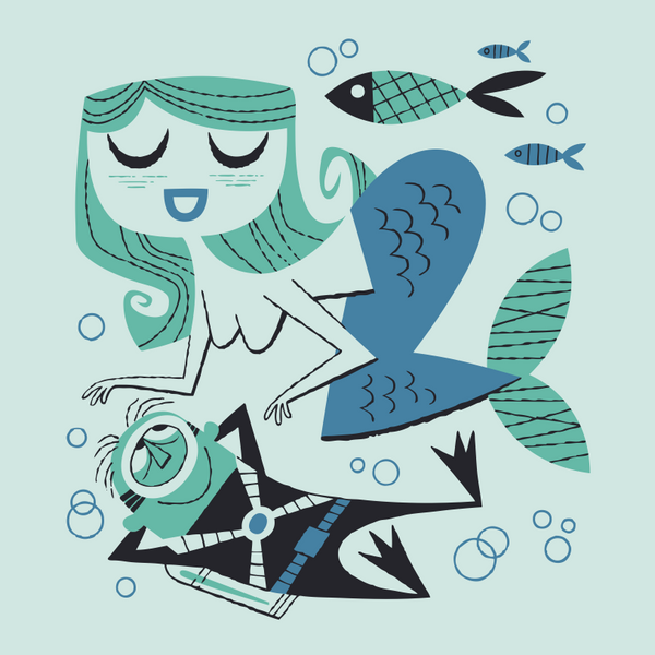 Mermaid Love Art Print