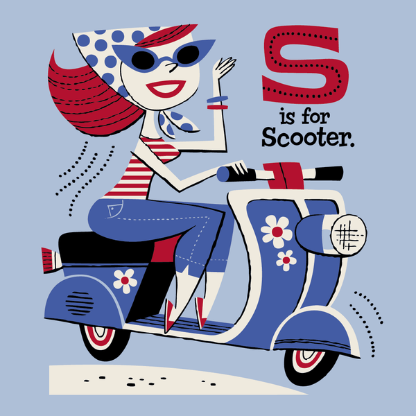 S Is For Scooter Art Print