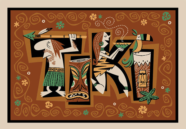 Tiki Art Serigraph